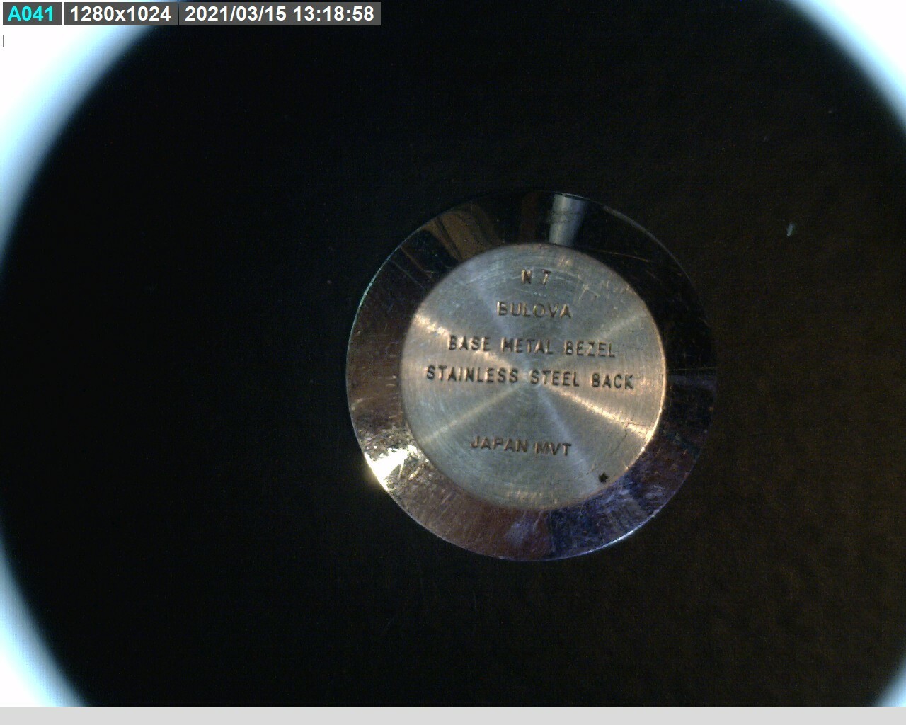 Vintage WATCHMAKER’S Estate 1977 N7 BULOVA N-124 on INSIDE of Case BACK