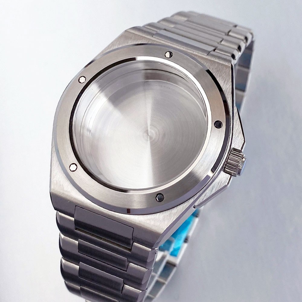 Tandorio 40mm Stainless Steel 10ATM Sapphire Glass Watch Case Fit NH35 ETA2824