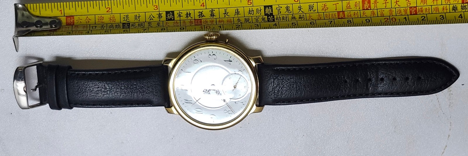 Working Marriage Wristwatch – Enamel Dial -Filigree Hands – 50mm