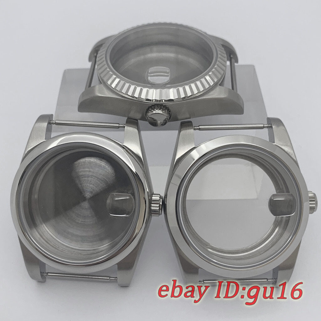 36mm/40mm Brushed watch case fit NH34 NH35 NH36 PT5000 ETA 2824/2836 Miyota 8215