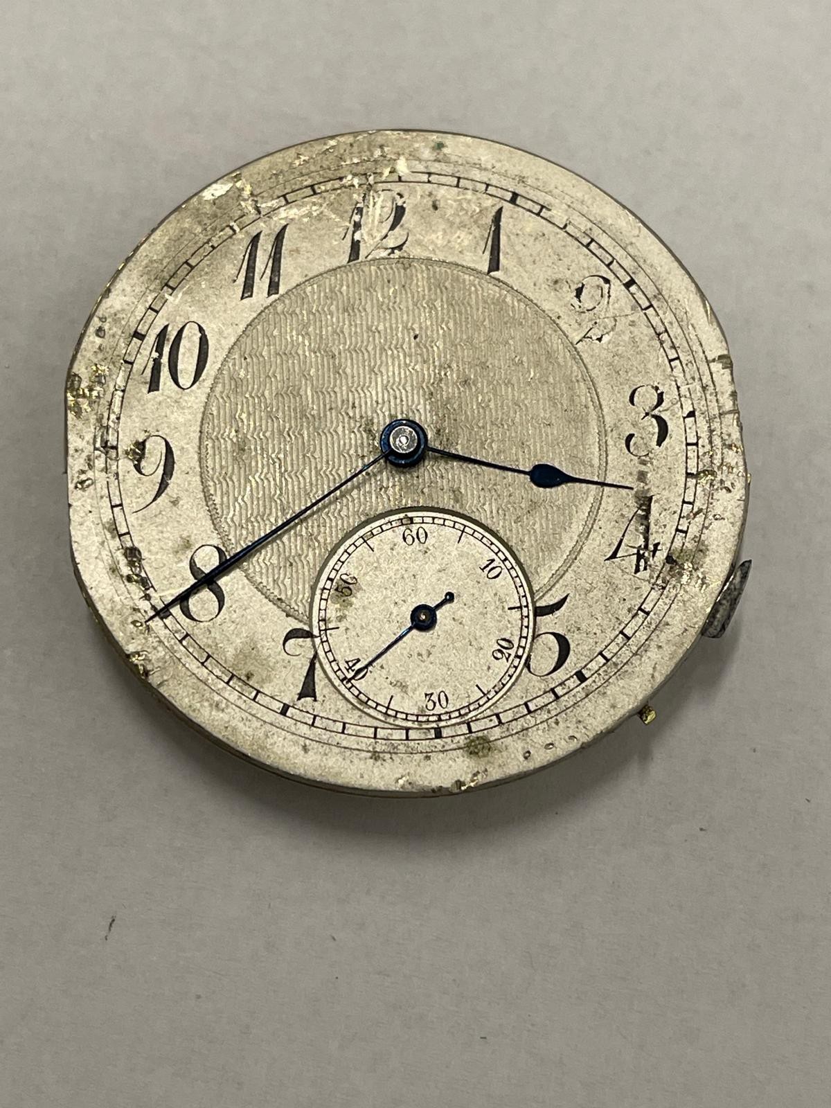 RARE NON WORKING POCKET WATCH MOVEMENT FOR PARTS RECOVERY – 078