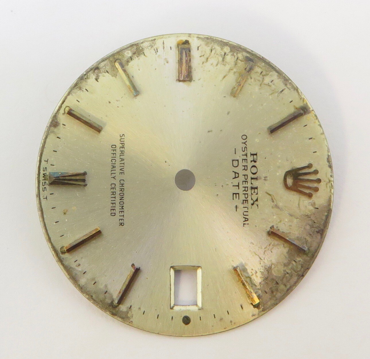 .Authentic Vintage Rolex 1503 Date Silver Gold Baton Dial #266