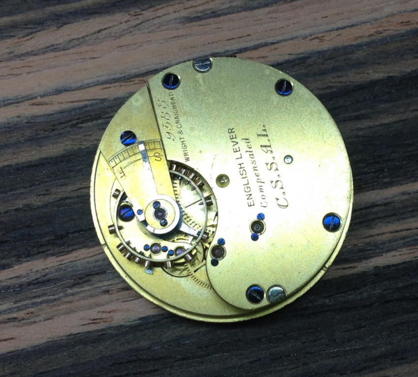 English Lever Pocket Watch Movement – Wright & Craighead – Restoration