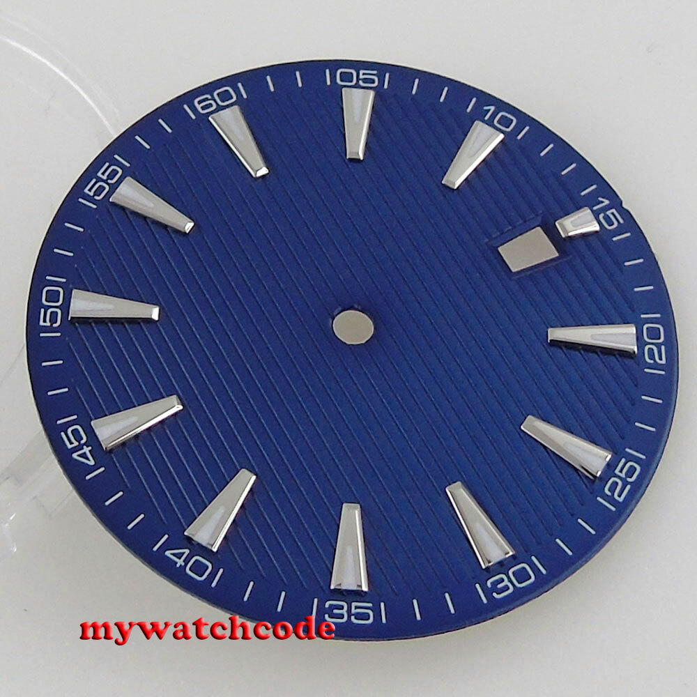 33.5mm blue black white Watch Dial for Japan NH35 NH36 7S26 Movement
