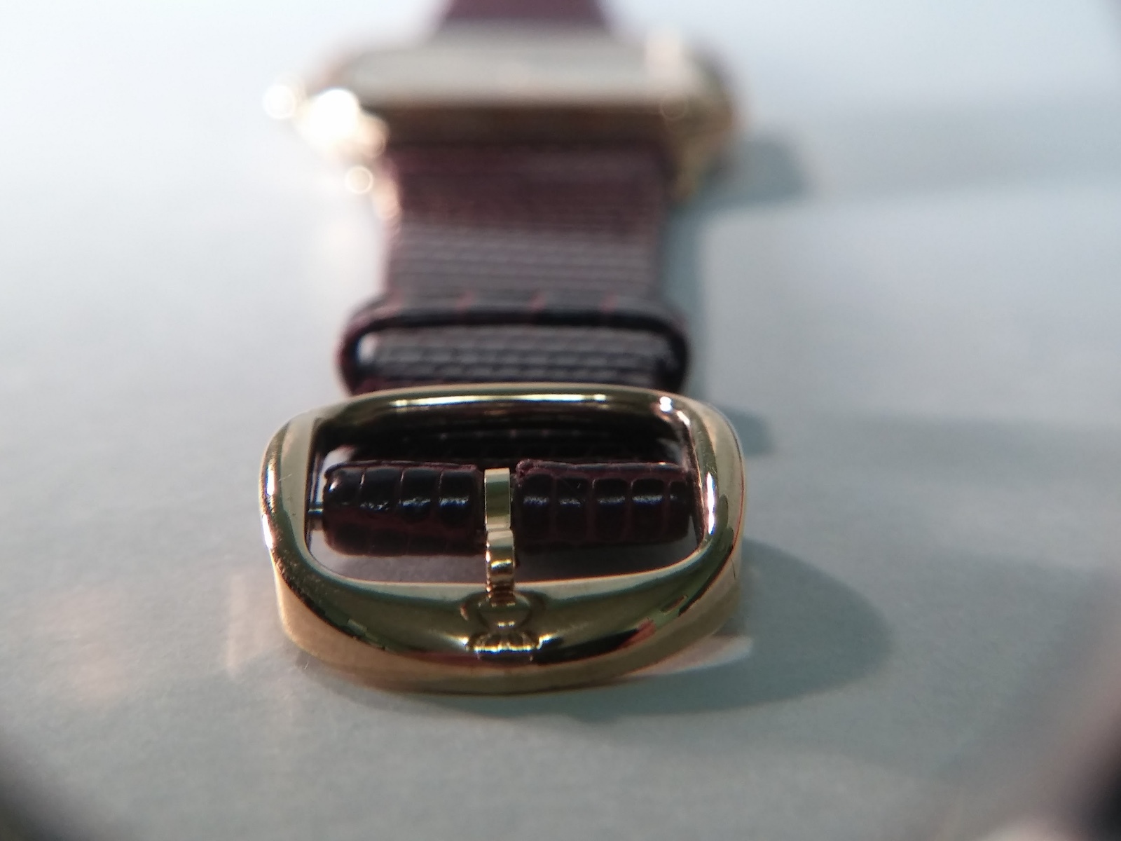 Milus ladys watch 956.112 movement, NEW, yellow, Lizard Band brown