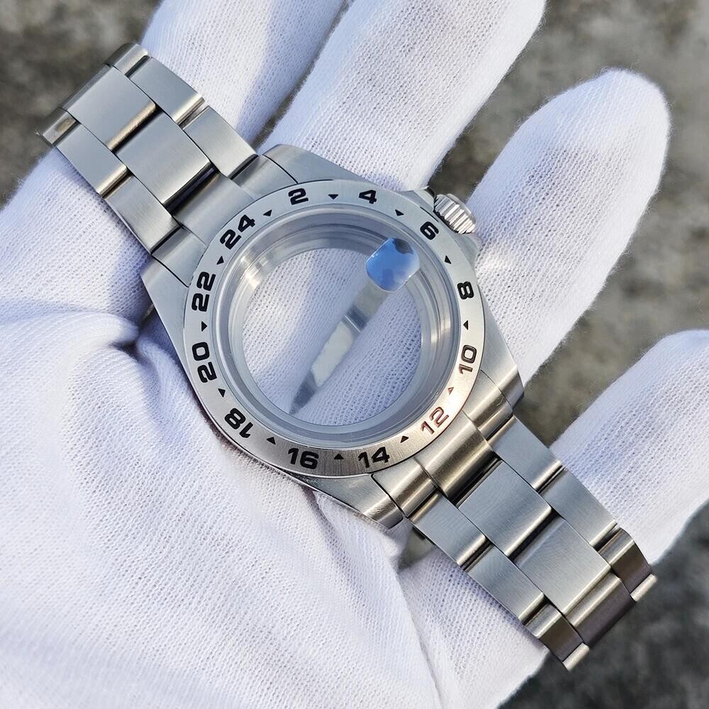 MOD 20ATM Sapphire Crystal Glass Men Watch Case For Explorer II NH34 NH35 NH36