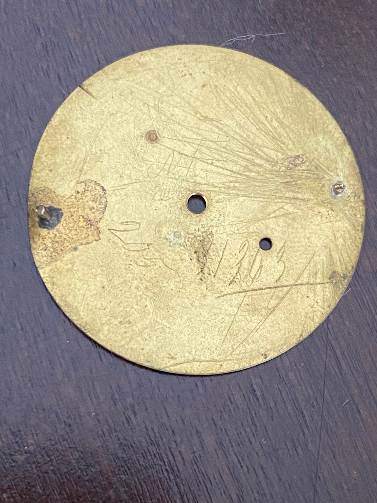 VINTAGE 38.42MM LONDON POCKET WATCH MOVEMENT, RUNS, NO DIAL