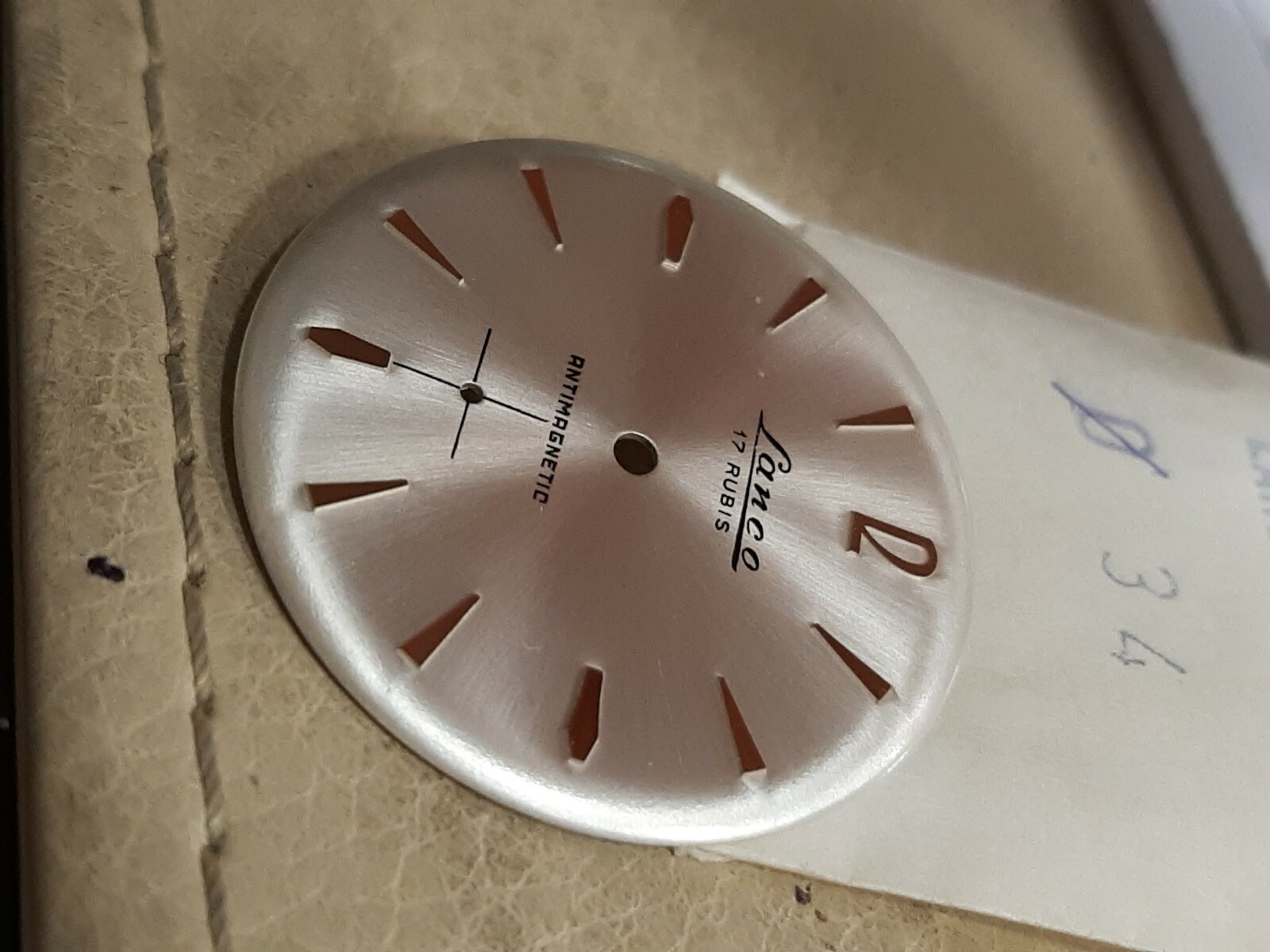 Quadrante Dial 34 mm x lanco 1305 Vintage Nos