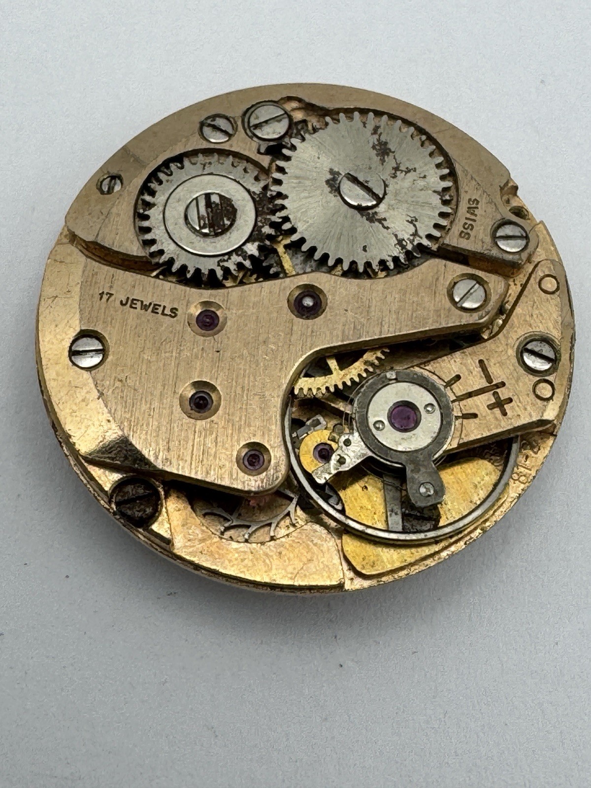 Lot Of 5 Vintage Partial Men’s Watch Movements For Parts Or Repair