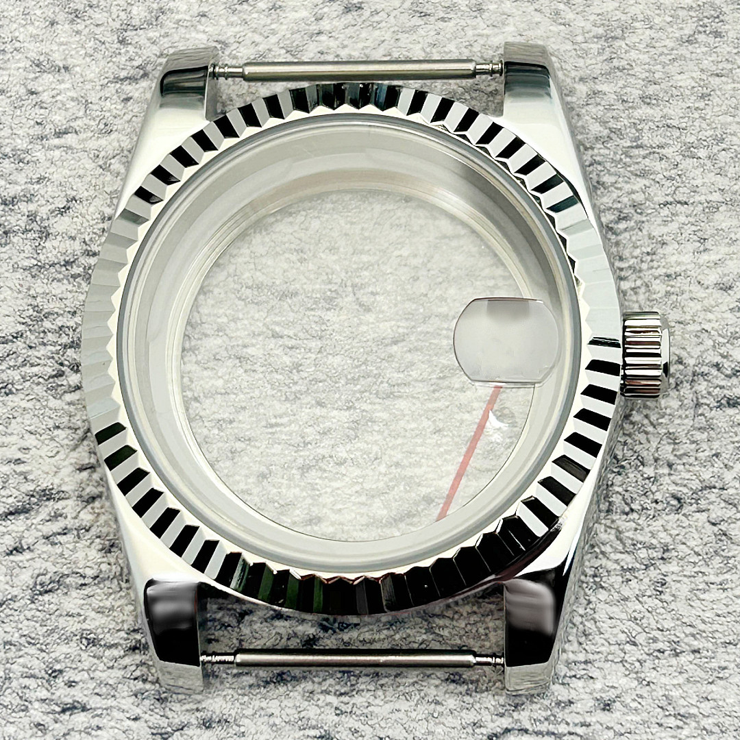 DIY 36mm Stainless Watch case kit For ETA 2824 Movement Silver Polished Mod