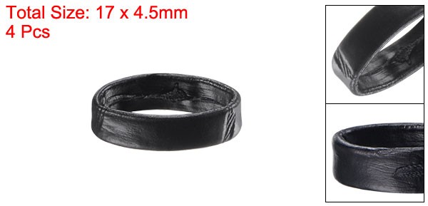 4 Pack PU Leather Loops Retaining Ring Keeper for 14mm Width Watch Band