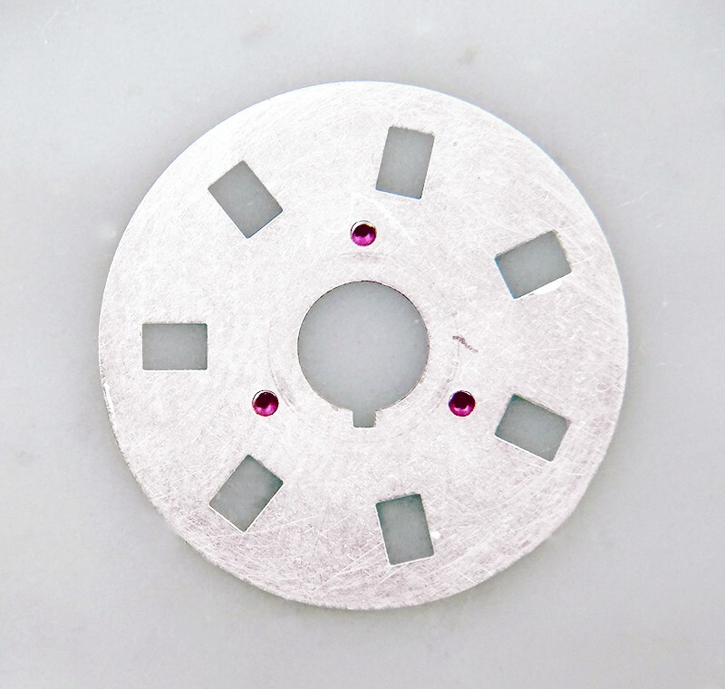 Genuine Rolex 1555 1556 Caliber Silver Metallic Watch Date Disc 1803 1802 1807