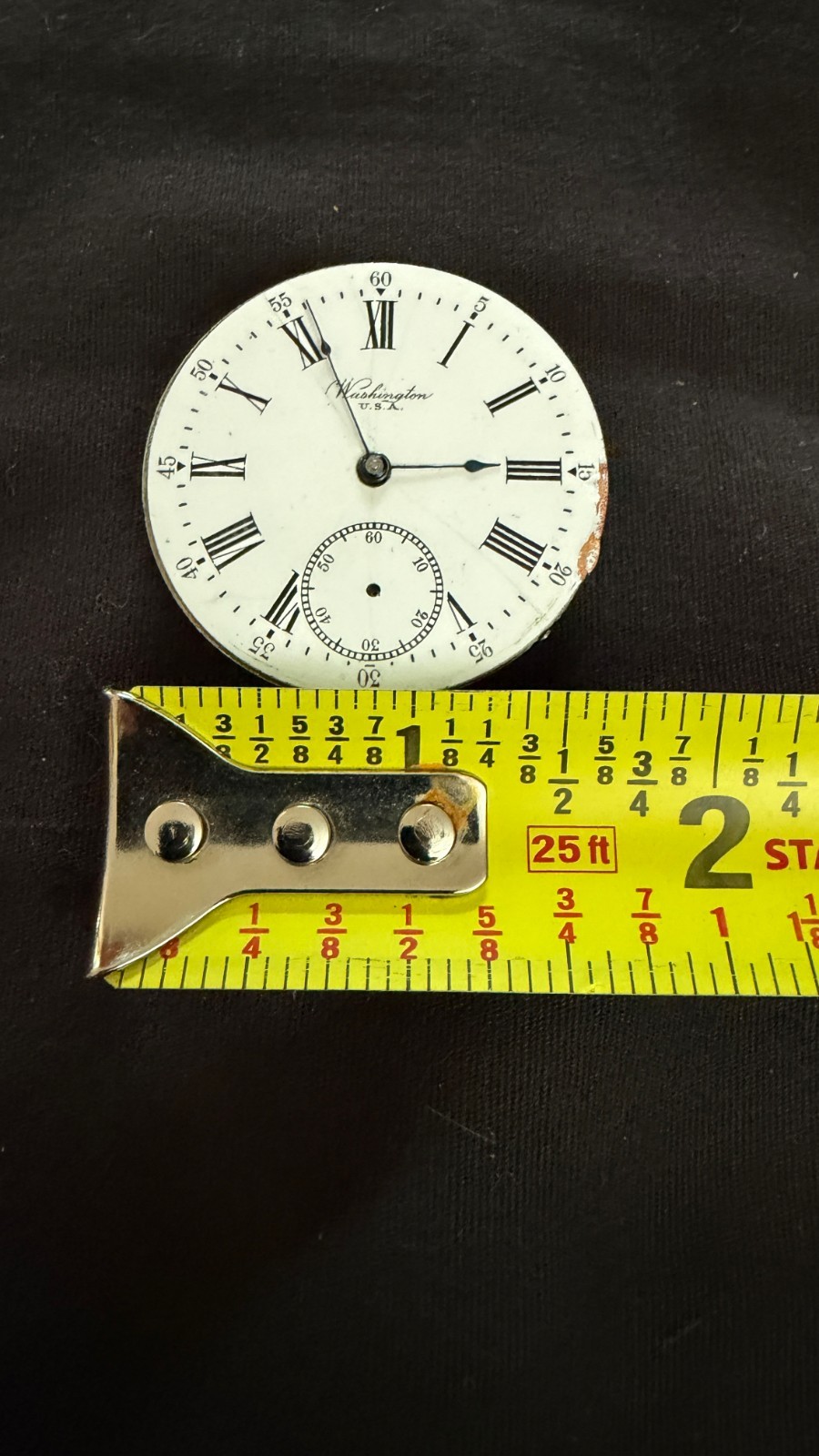 Antique 16S New York Standard Pocket Watch Movement 11J S/N 8131622 Washington