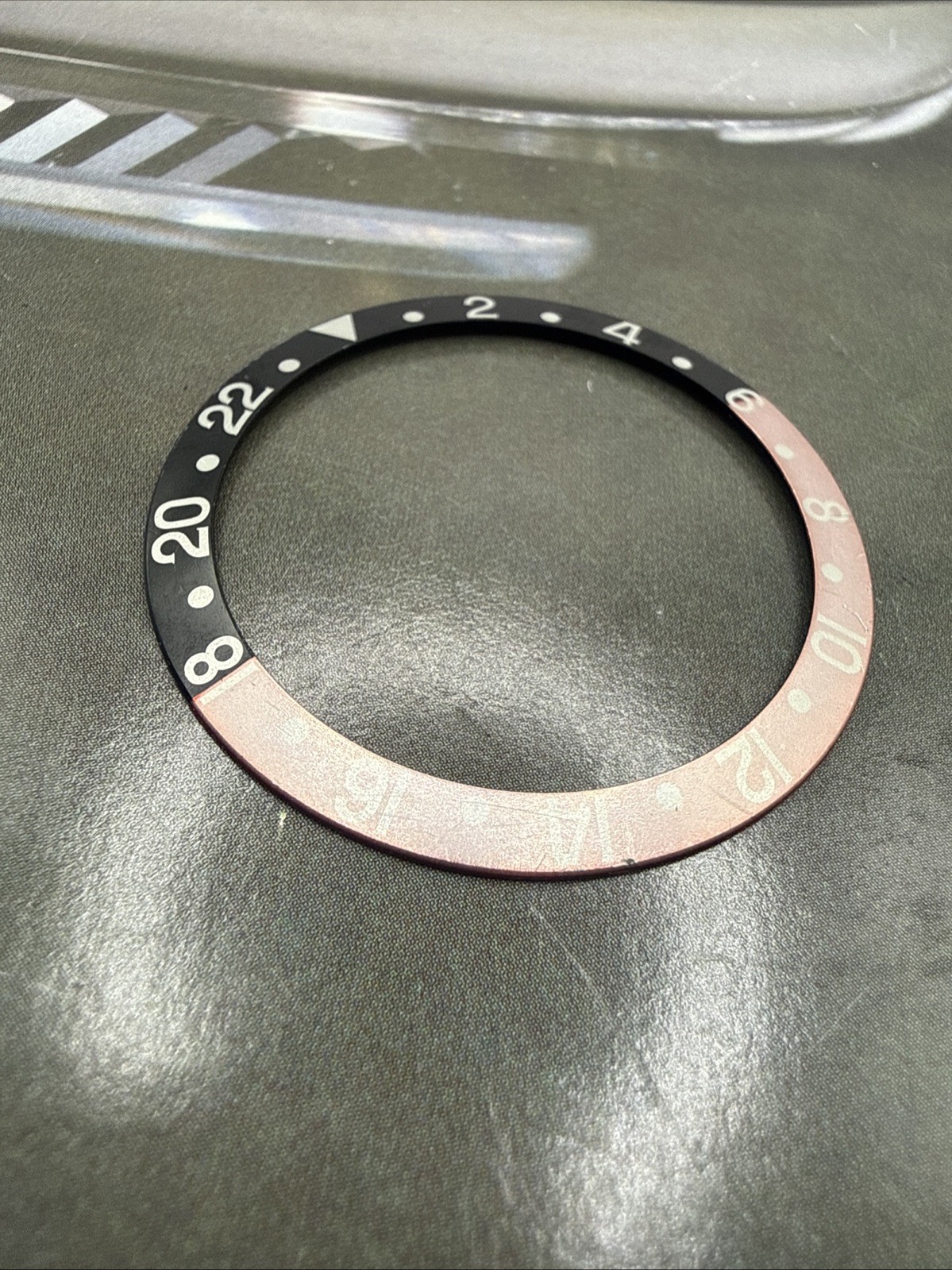 Genuine Rolex GMT Master Coke Red Black Bezel Insert 16700 16710 16760 Serif