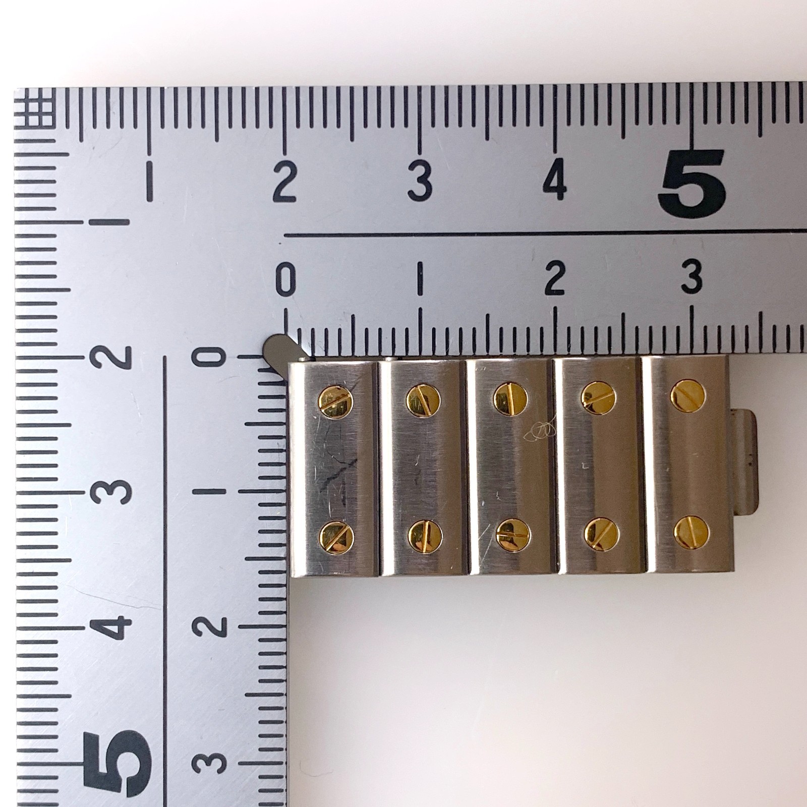 Genuine Cartier Watch Band Bracelet Santos Galbee Gold /SS 5P 16mm Link