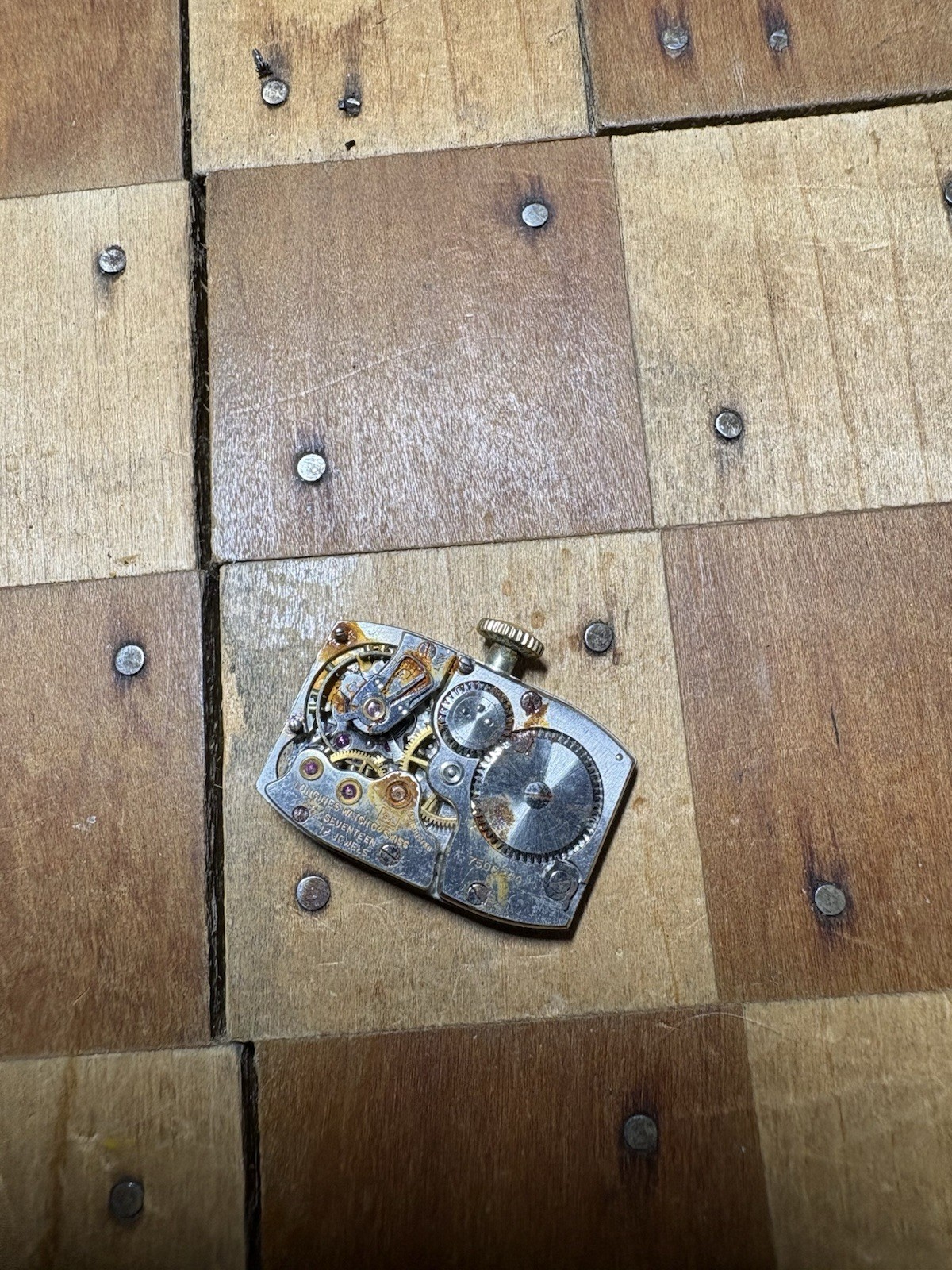 WRISTWATCH MOVEMENT 9L LONGINES 17j PARTS/REPAIR ! b1x10
