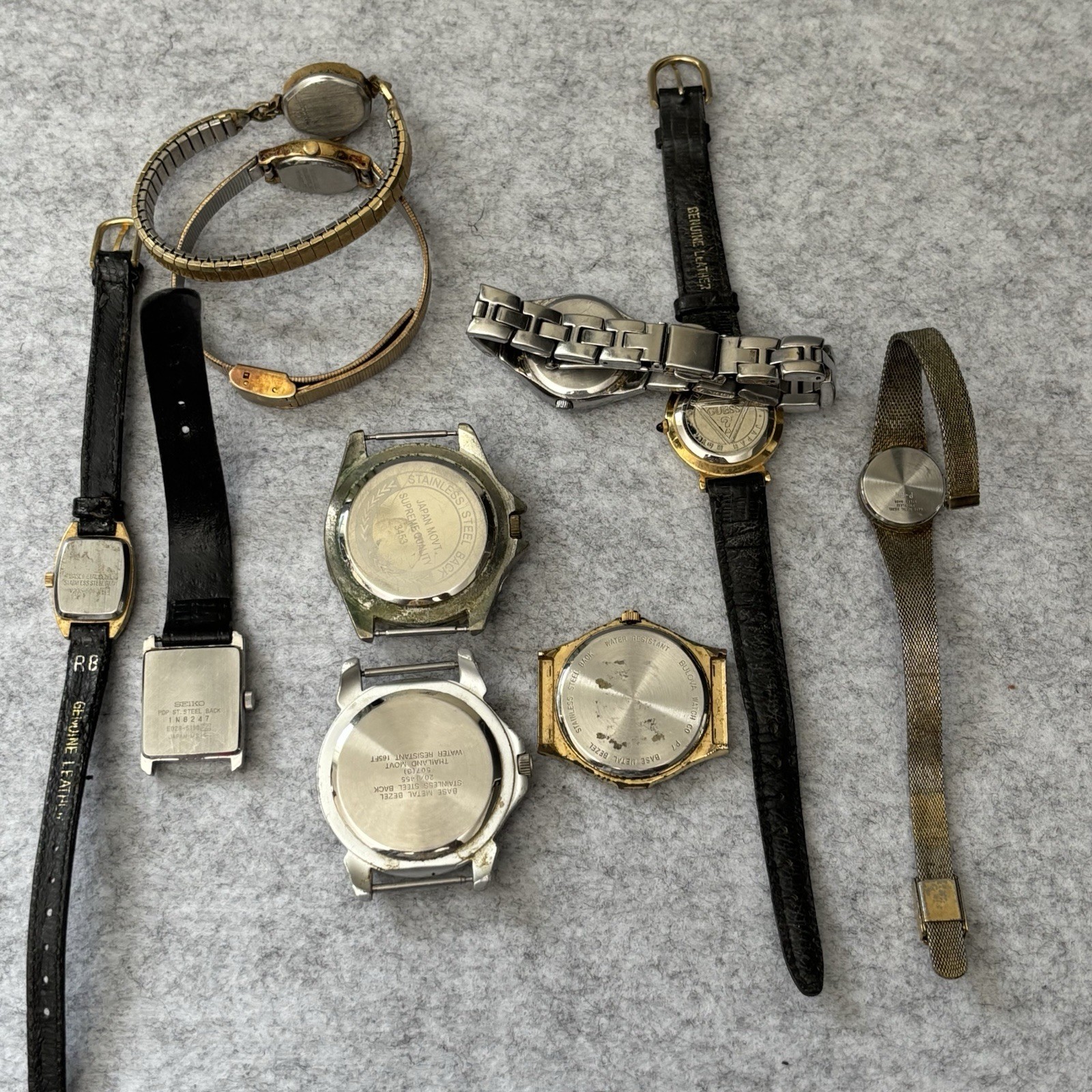 Broken Vintage Watch Parts Lot – Lorus Seiko Boca Classics Timex Armitron