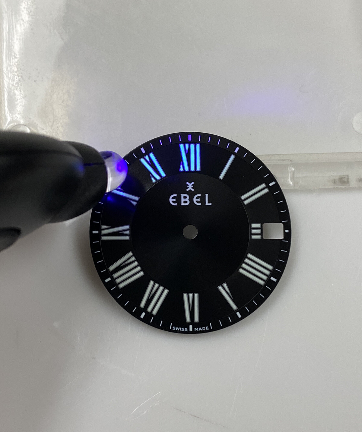 Original Ebel 36mm Sportwave 6187631 Quartz Watch Black Roman Numeral Lume Dial
