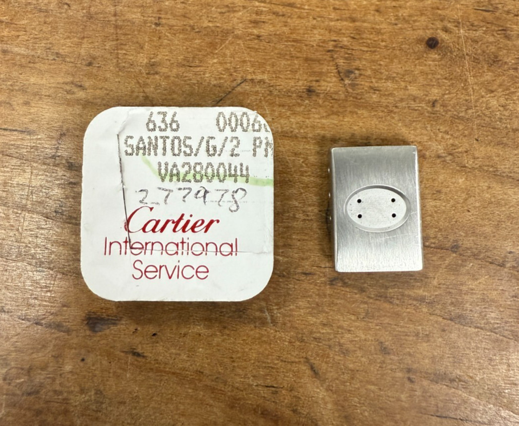 Genuine Used Cartier Santos G/2 PM 12mm Stainless Folding Clasp Top # VA280044
