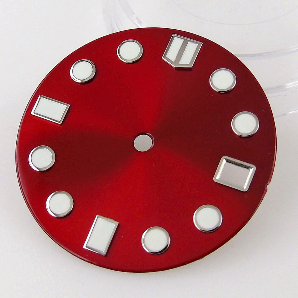 28.5mm Black White Green Watch Dial For NH35A NH36A 3 3.8 4.1 o’clock Crown