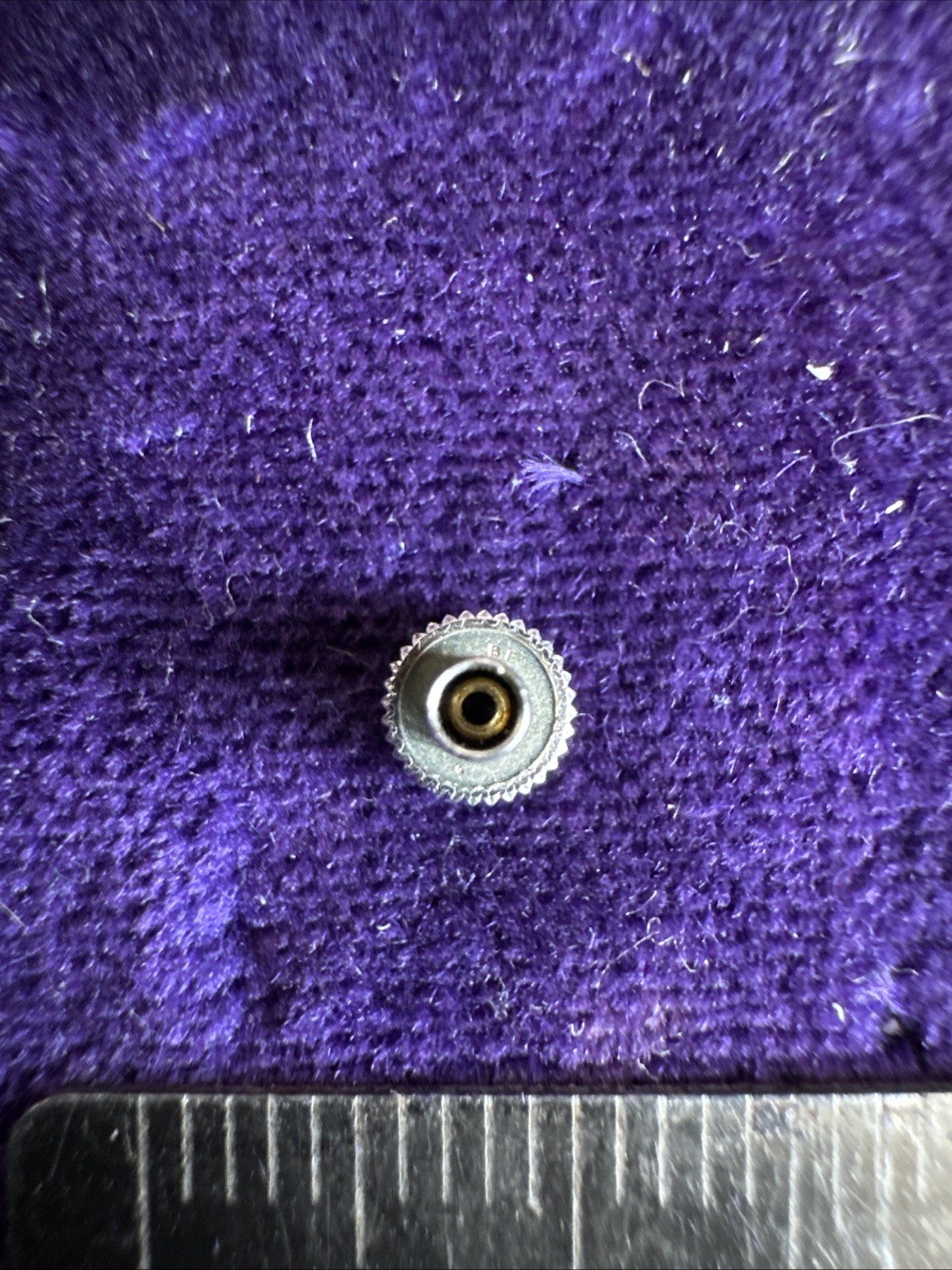 Vintage Zodiac Watch Crown 4.2x2mm Silver Tone With Tube!