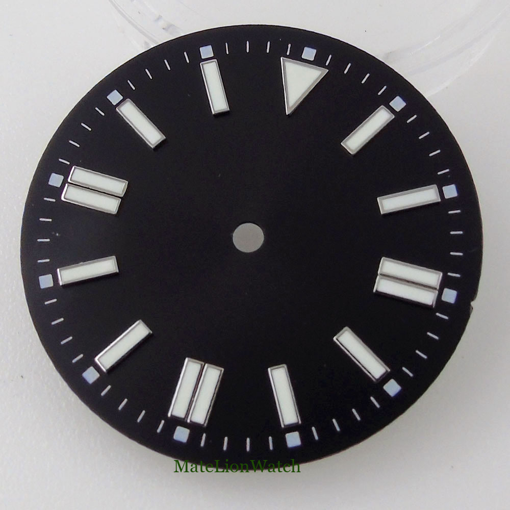 31mm/28.5mm Watch Dial Fit For NH35/NH35A Miyota 8215 821A ETA 2824 Blue Lume