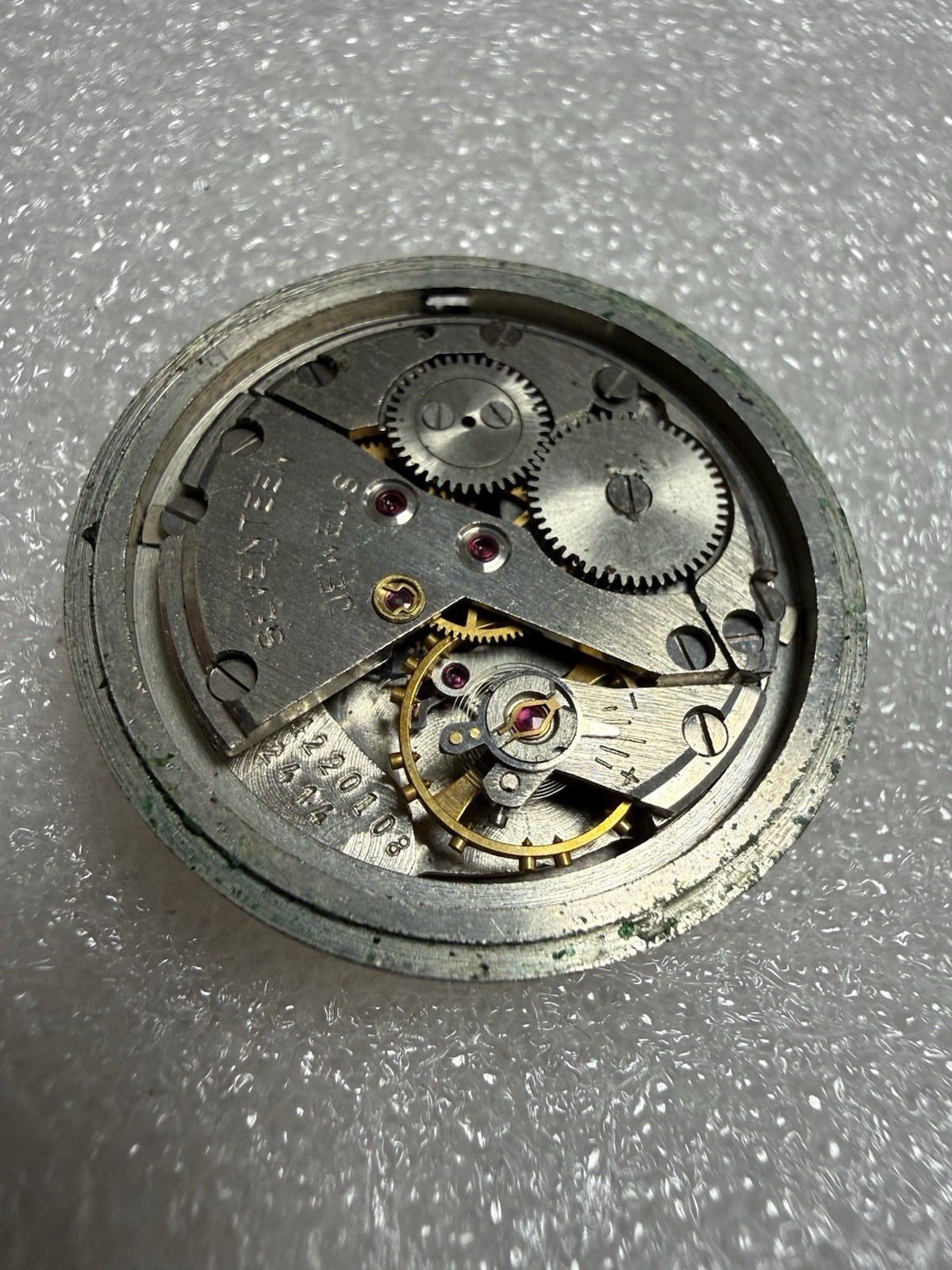 VINTAGE USSR Watch Movement POLJOT Cal. 2414 plus Dial. For Parts