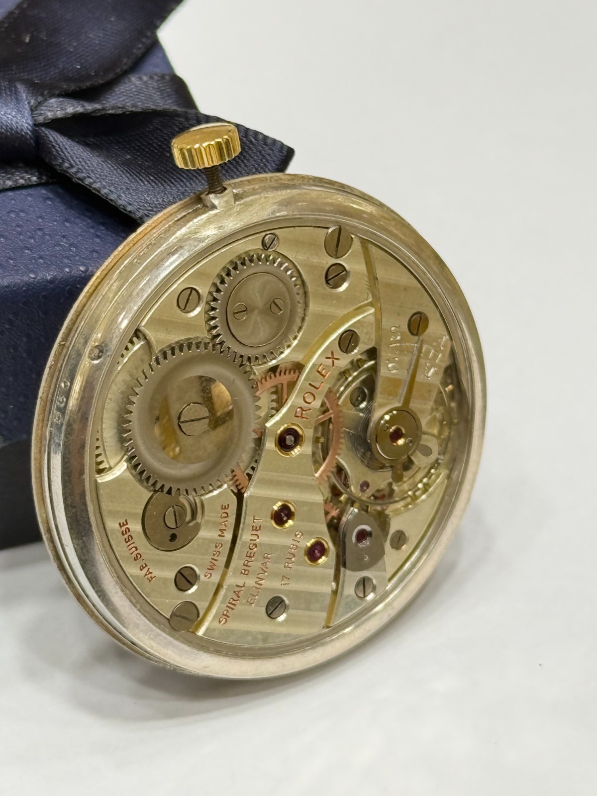 Rolex Pocket Watch Movement Manual Swiss Made Spiral Breguet Running