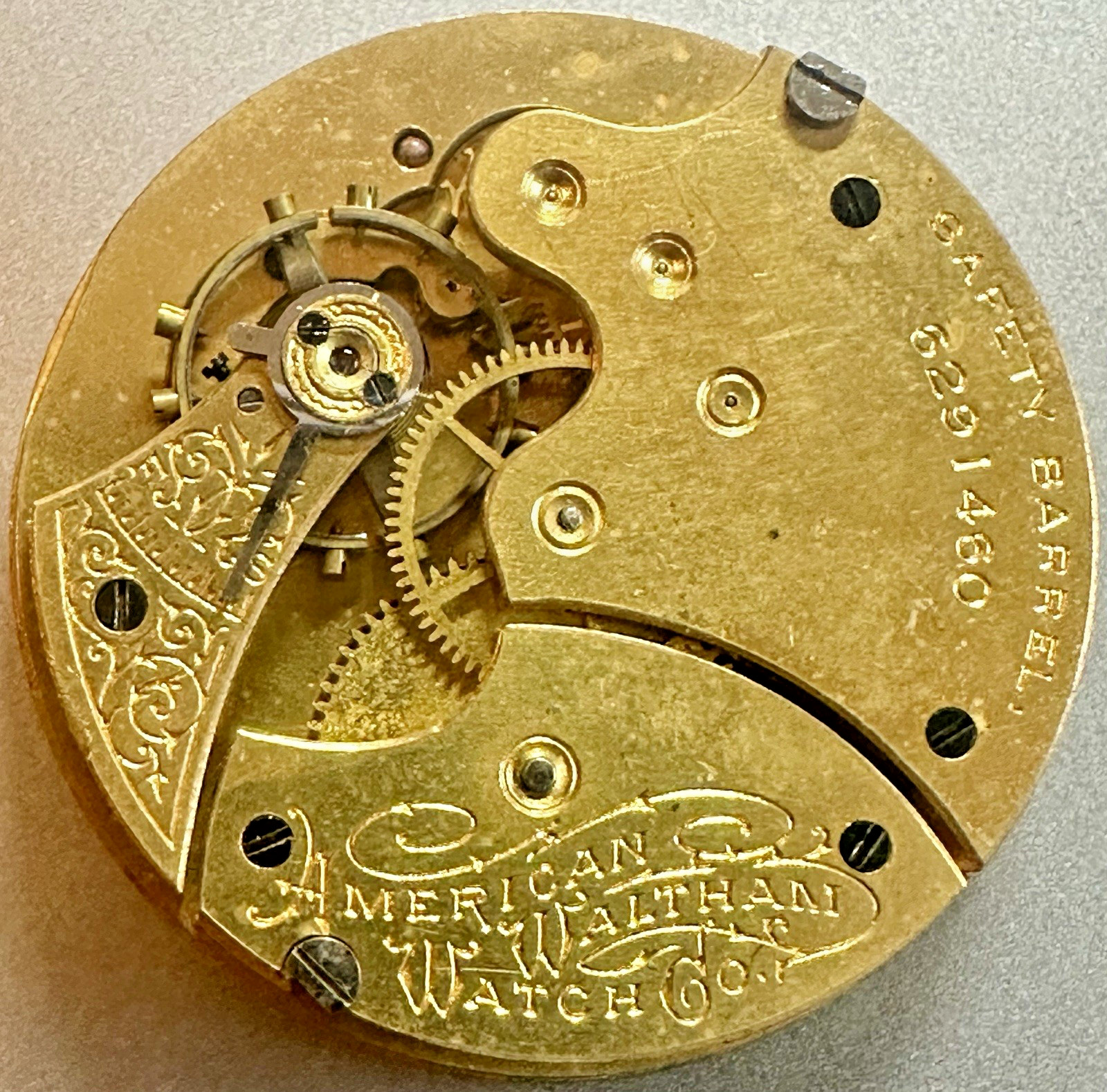 * 1894 6S WALTHAM Gr J M 1890 7J HC PS WATCH MOVEMENT Parts Repair T81