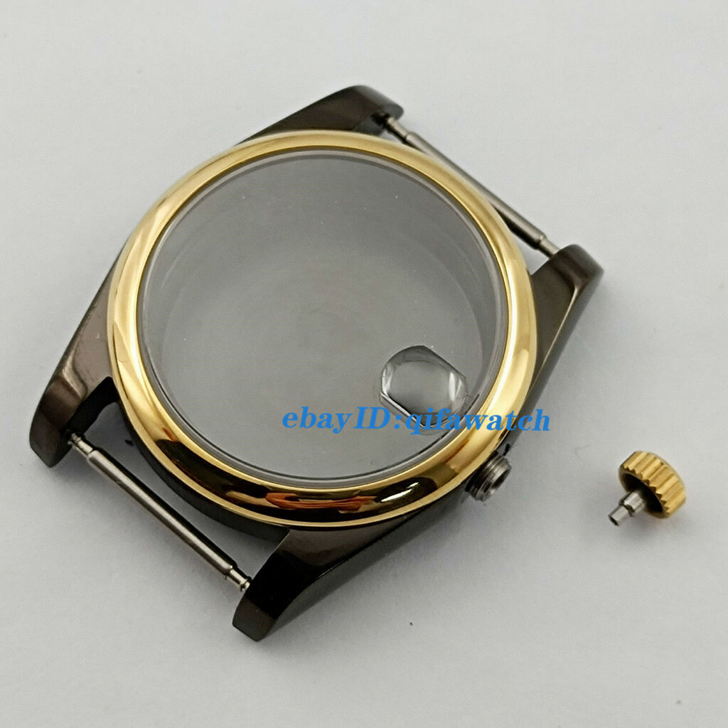36mm/39mm black case sapphire glass fit NH35 PT5000 Miyota 8215 2813 movement