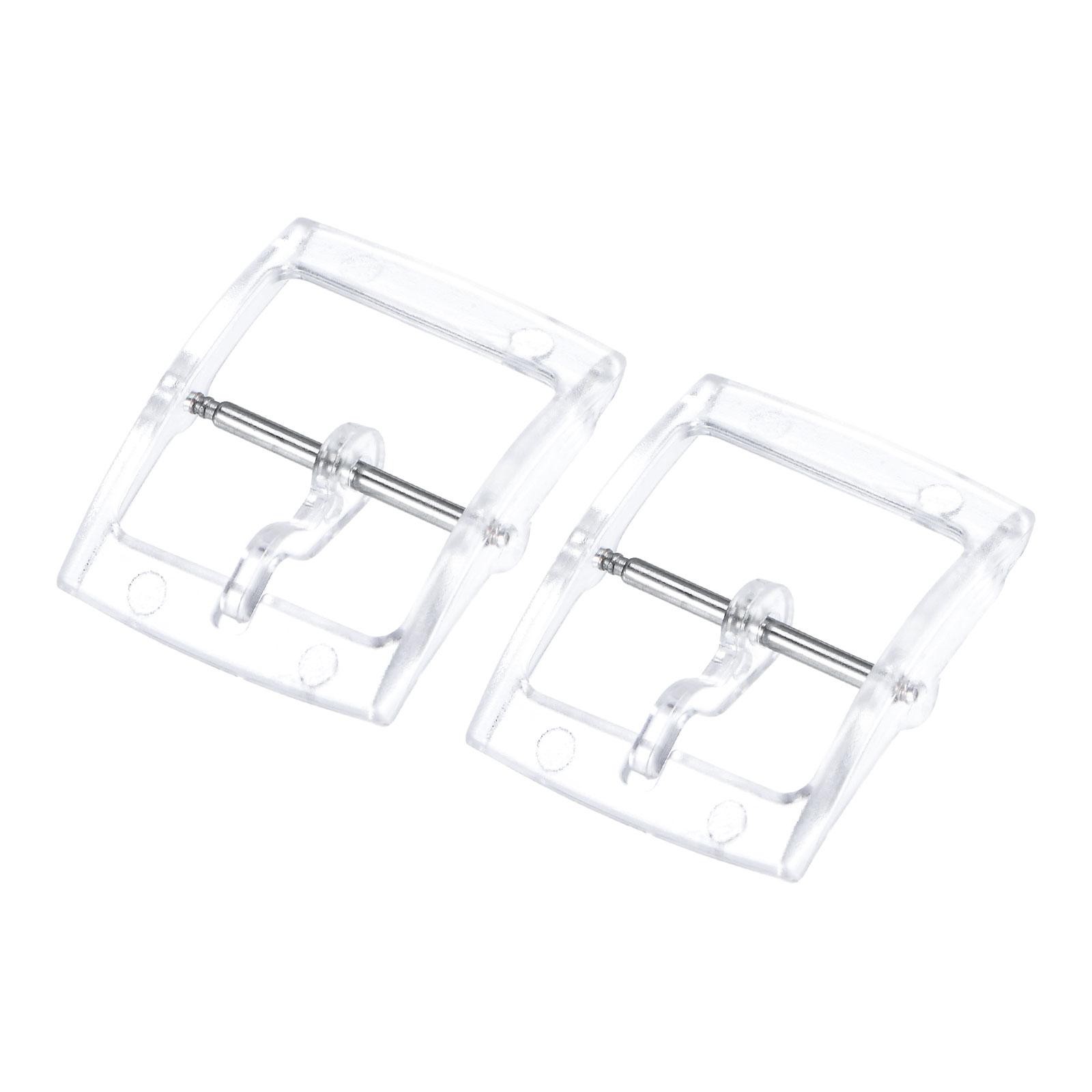 Watch strap plastic buckle for 16mm transparent width 2pcs