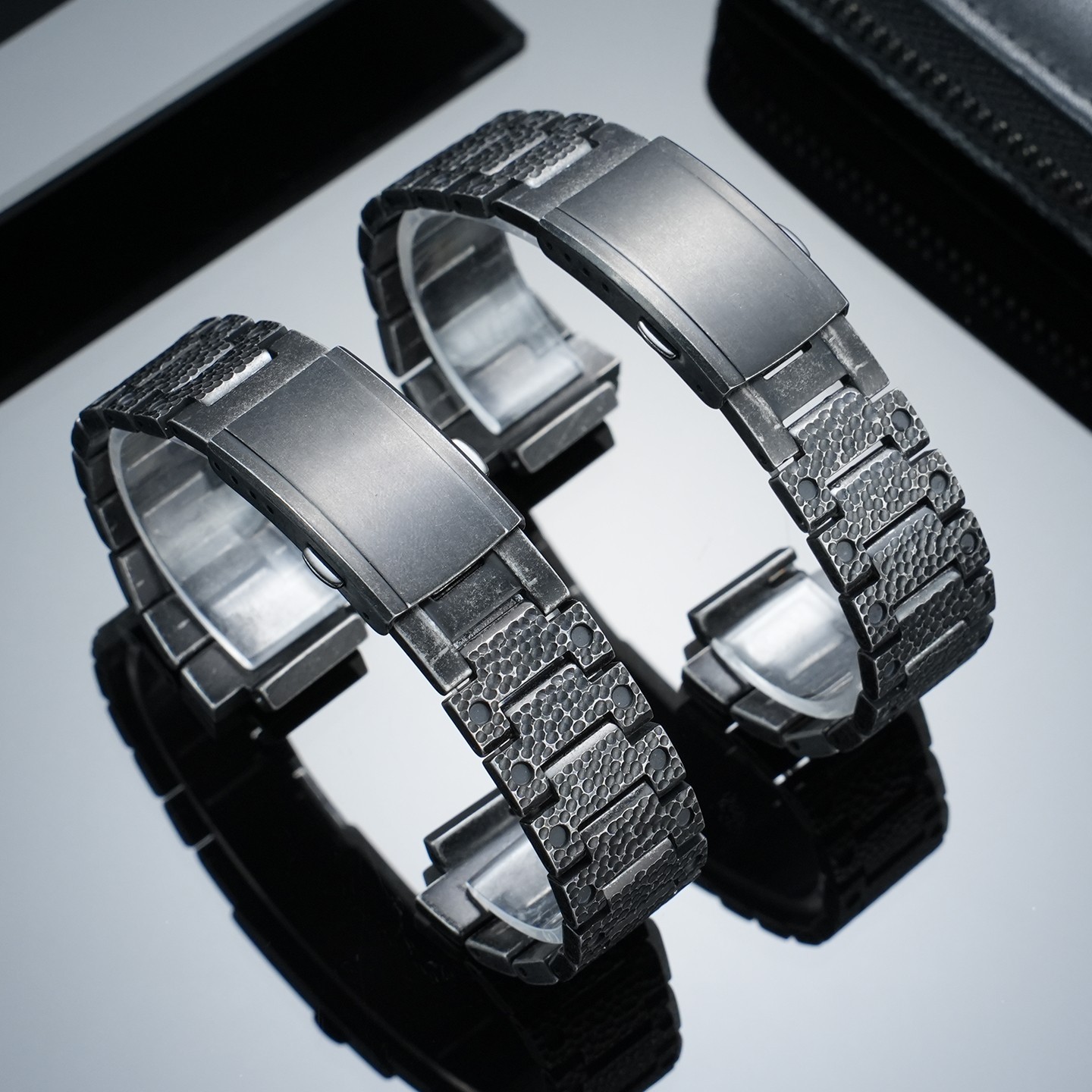 For Casio DW5600 GW-B5600 Modified Stainless Steel Watch Strap Titanium Case Men
