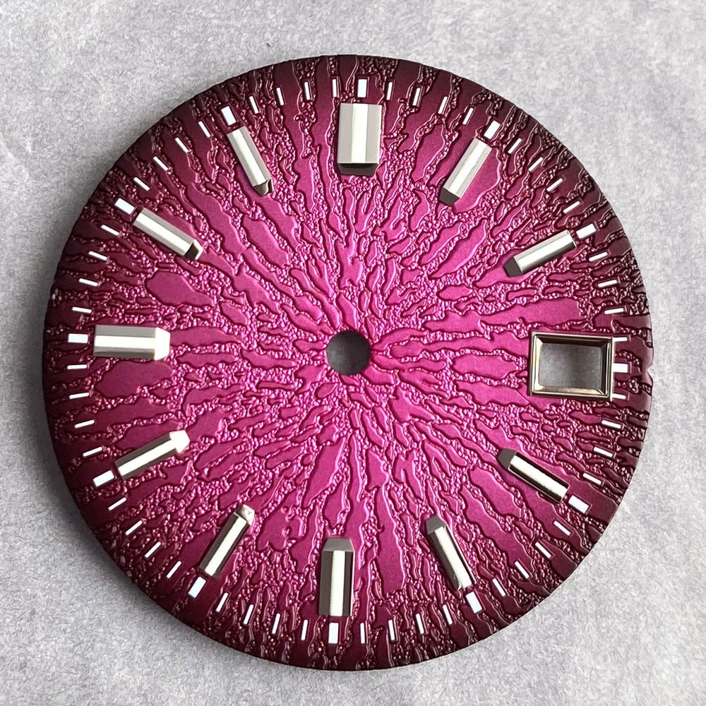 29mm NH35 Textured Watch Dial Luminous for NH36 NH38 NH70/71/72 4R35/36 MOD Dial