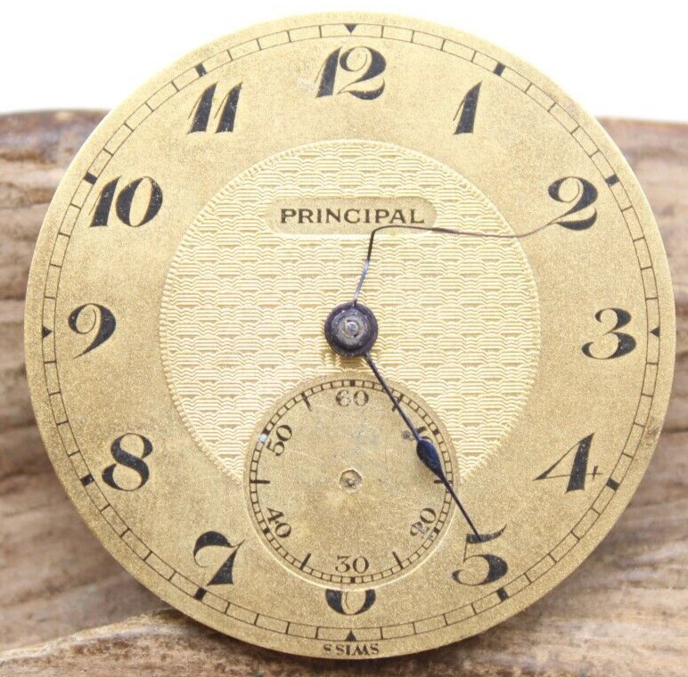 ENNEFTE PRINCIPAL POCKET WATCH MOVEMENT SWISS 37.2mm 7j FOR REPAIR (KM2)