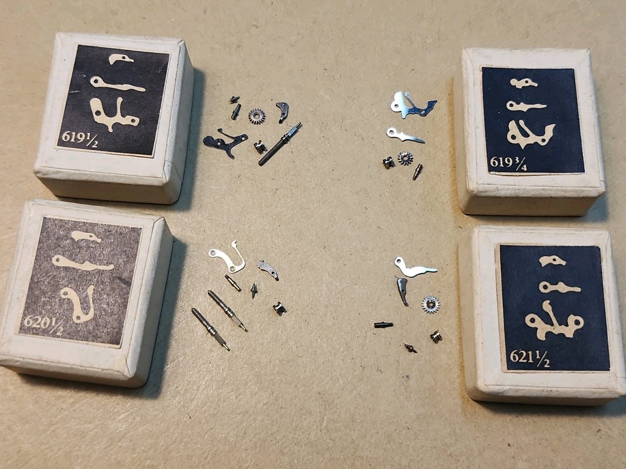 Lot Of Swiss Watch Parts-Balance Staffs & Setting Parts-619-1/2, 619-3/4,….