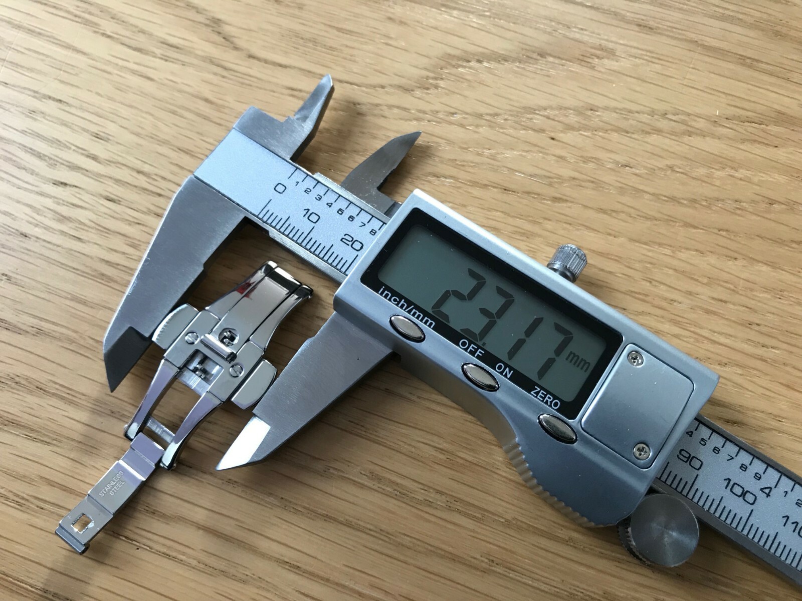 For AR1400 EMPORIO ARMANI Steel Silver 22mm Clasp Buckle Watch Strap Band