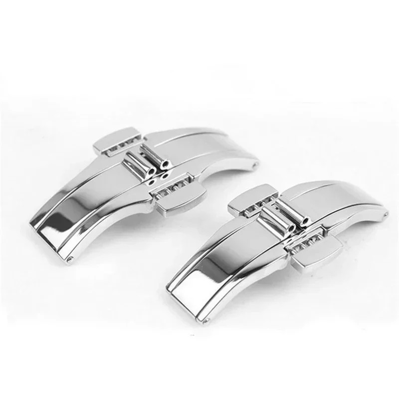 Butterfly Watch Buckle Stainless Steel Double Press Clasps For Tissot T1853