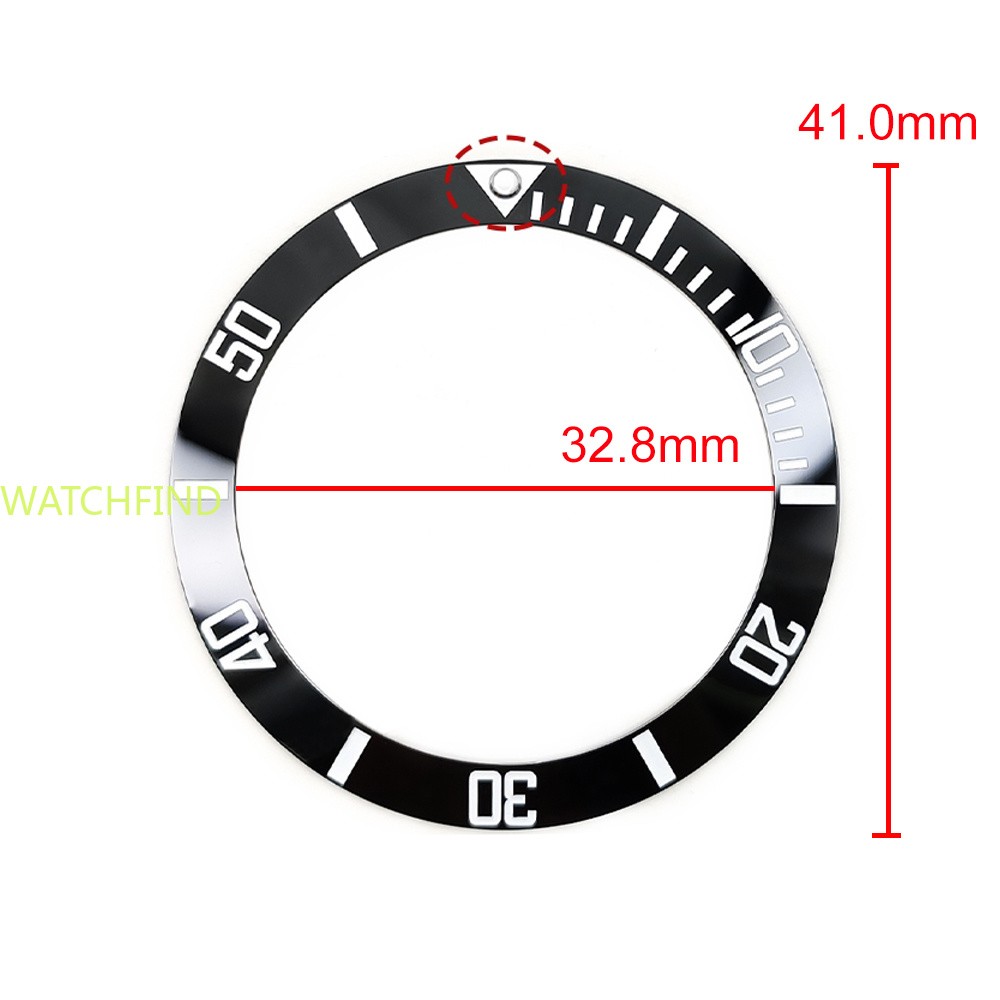 Sloped Blue Ceramic Watch Bezel Insert for MDV-106 106A 107 Watch Diver Sports