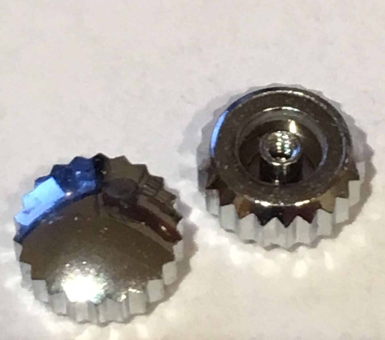 CHROME CROWNS WATER PROOF TAP 9 OD 5.0 mm FLUSH 2.25 mm Height ***10 Pieces***