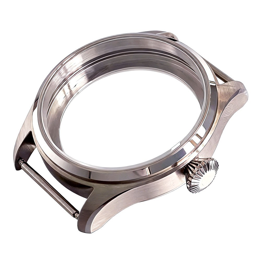 New Pilot 42mm Sapphire Watch Case Fit ETA6497 6498 ST3600 Hand Winding Movement