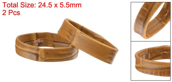 PU Leather Loops Retaining Ring Keeper for 21mm Width Watch Band, Brown 2 Pcs