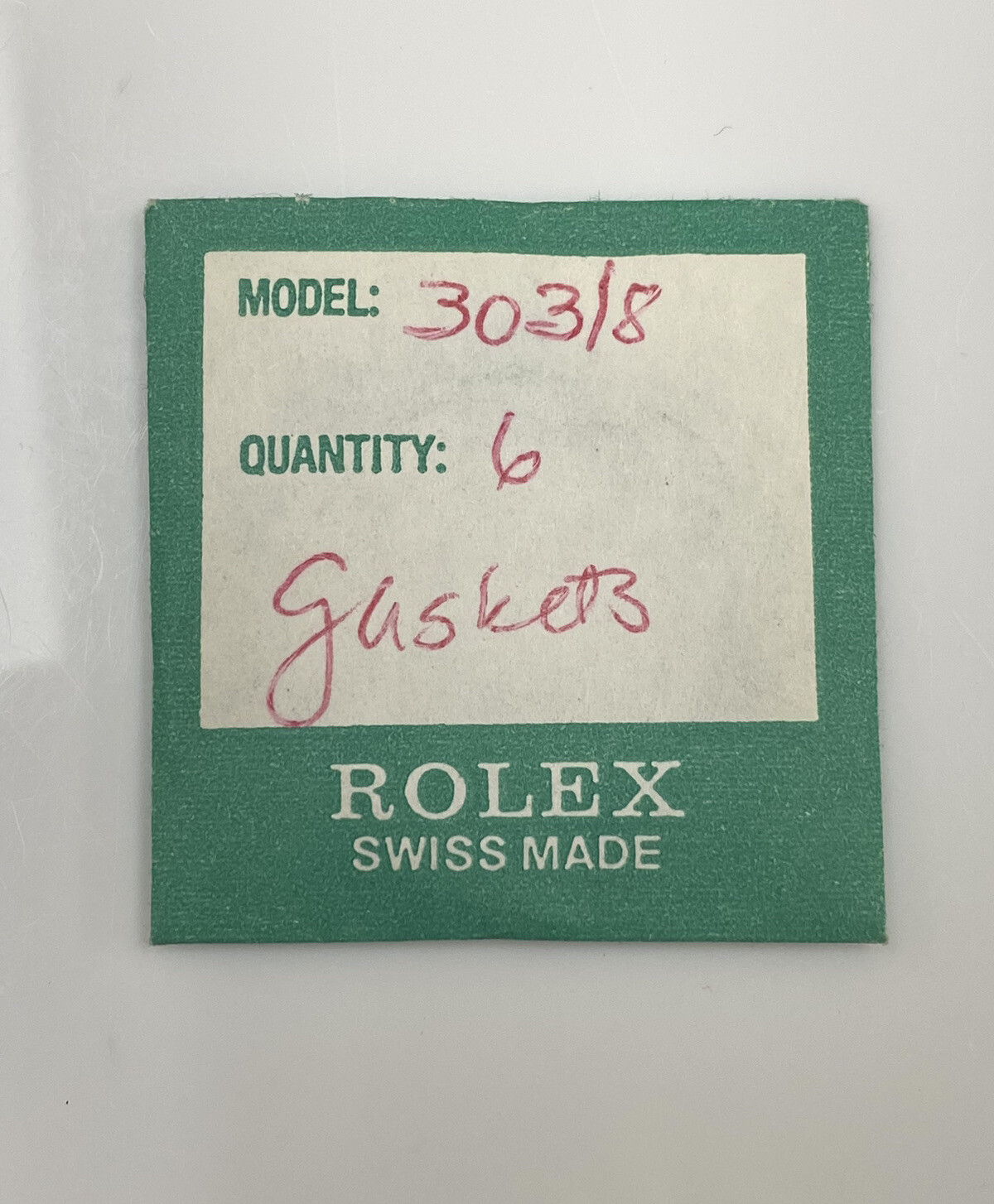 Genuine Rolex O-Ring Case Back Gasket 29-303-8. One per Purchase