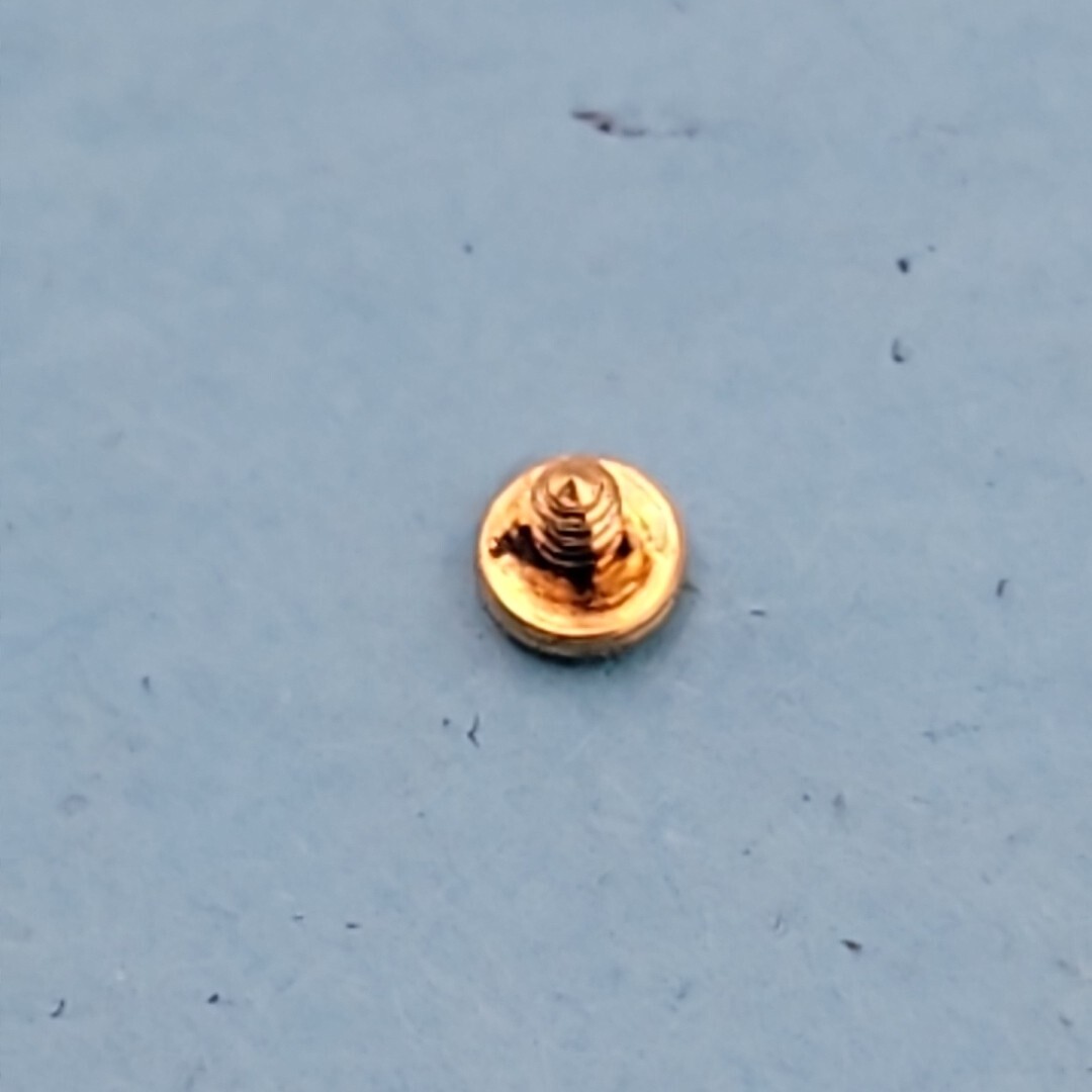Ebel Bezel Screws 18K Gold Authentic Head 1.6mm thread 0.9mm 2.2mm Long $/each