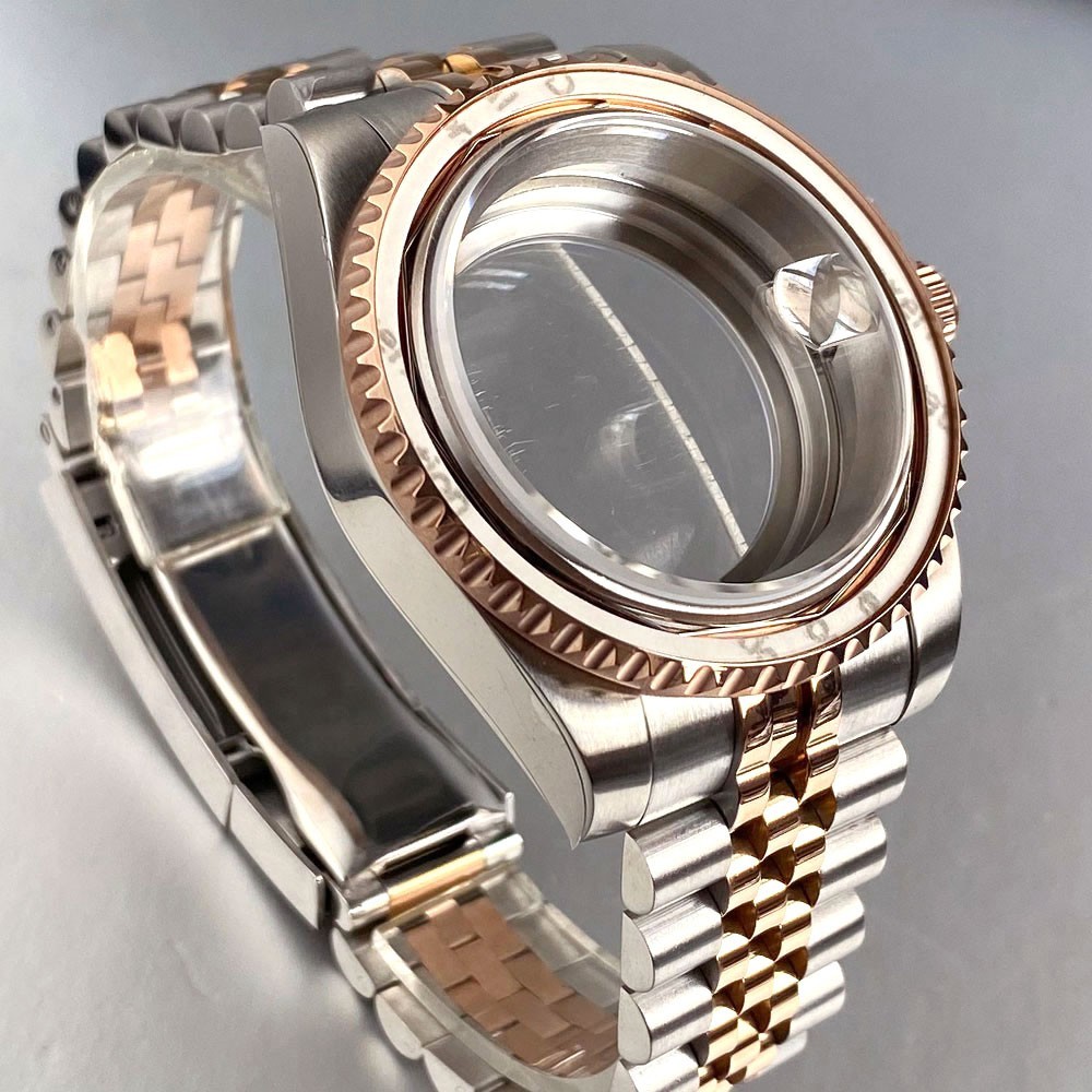 40mm Two Tone 20ATM Case Fit for NH35 ETA2824 Miyota8215 Watch Sapphire Crystal