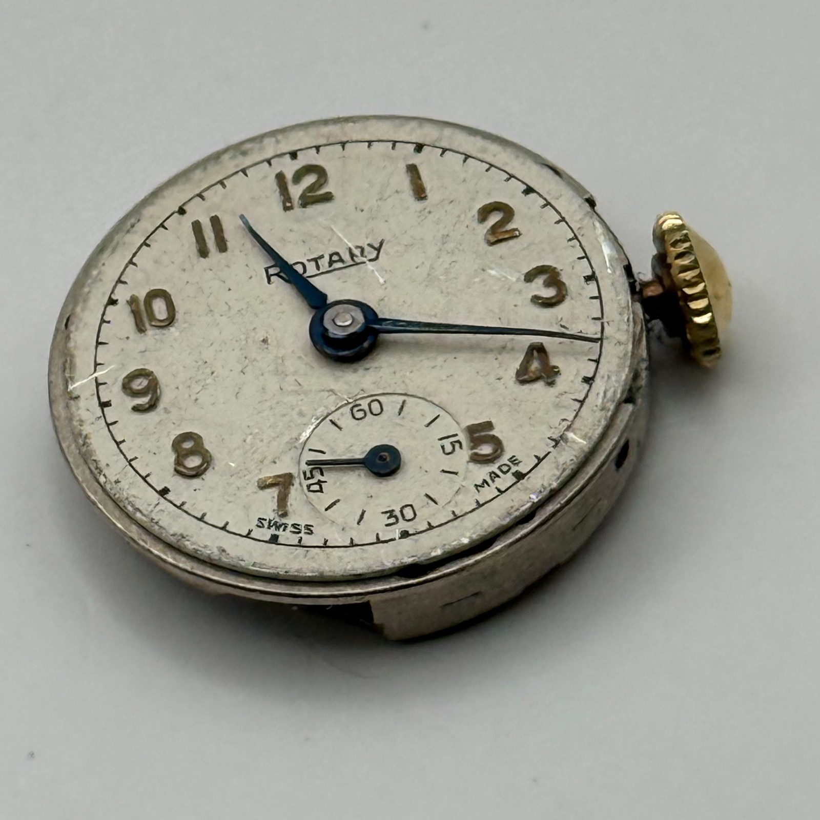 Rotary 810 Watch Movement 15 Jewels Swiss Manual Wind Parts Repair 19.3mm