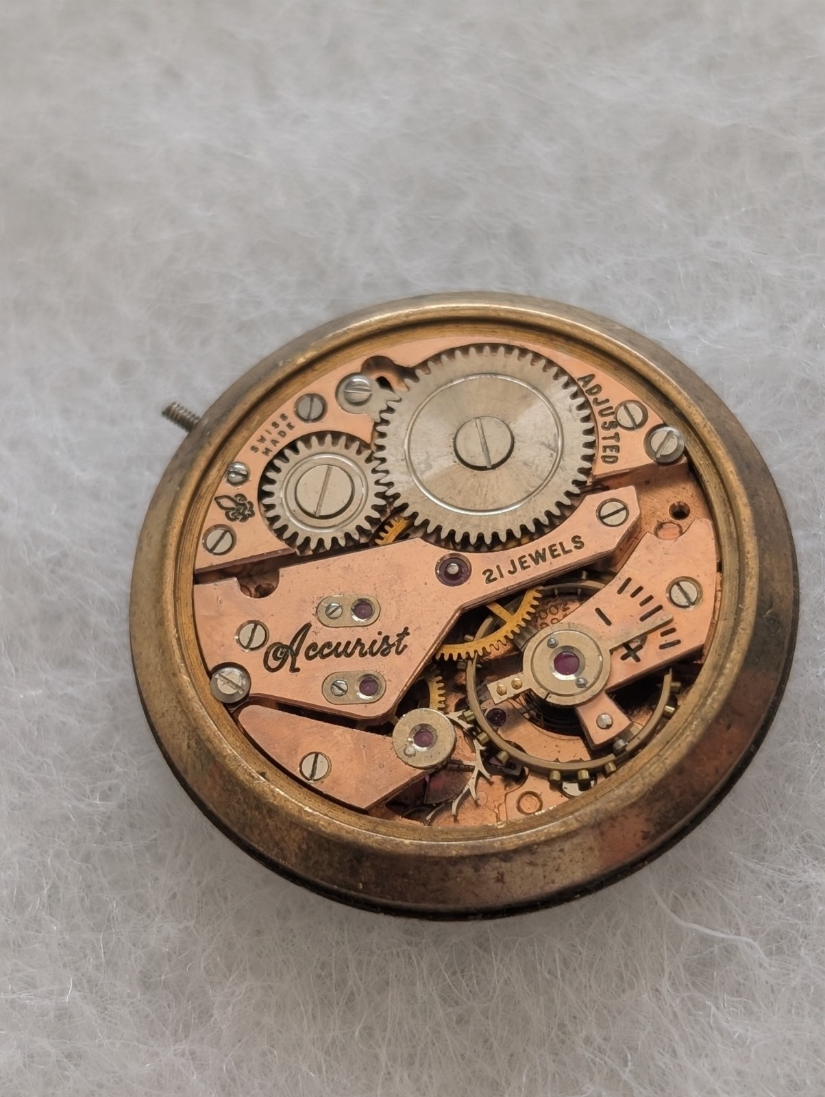 Vintage AS 1002/984 21J Mechanical Watch Movement (Runs/Untested)
