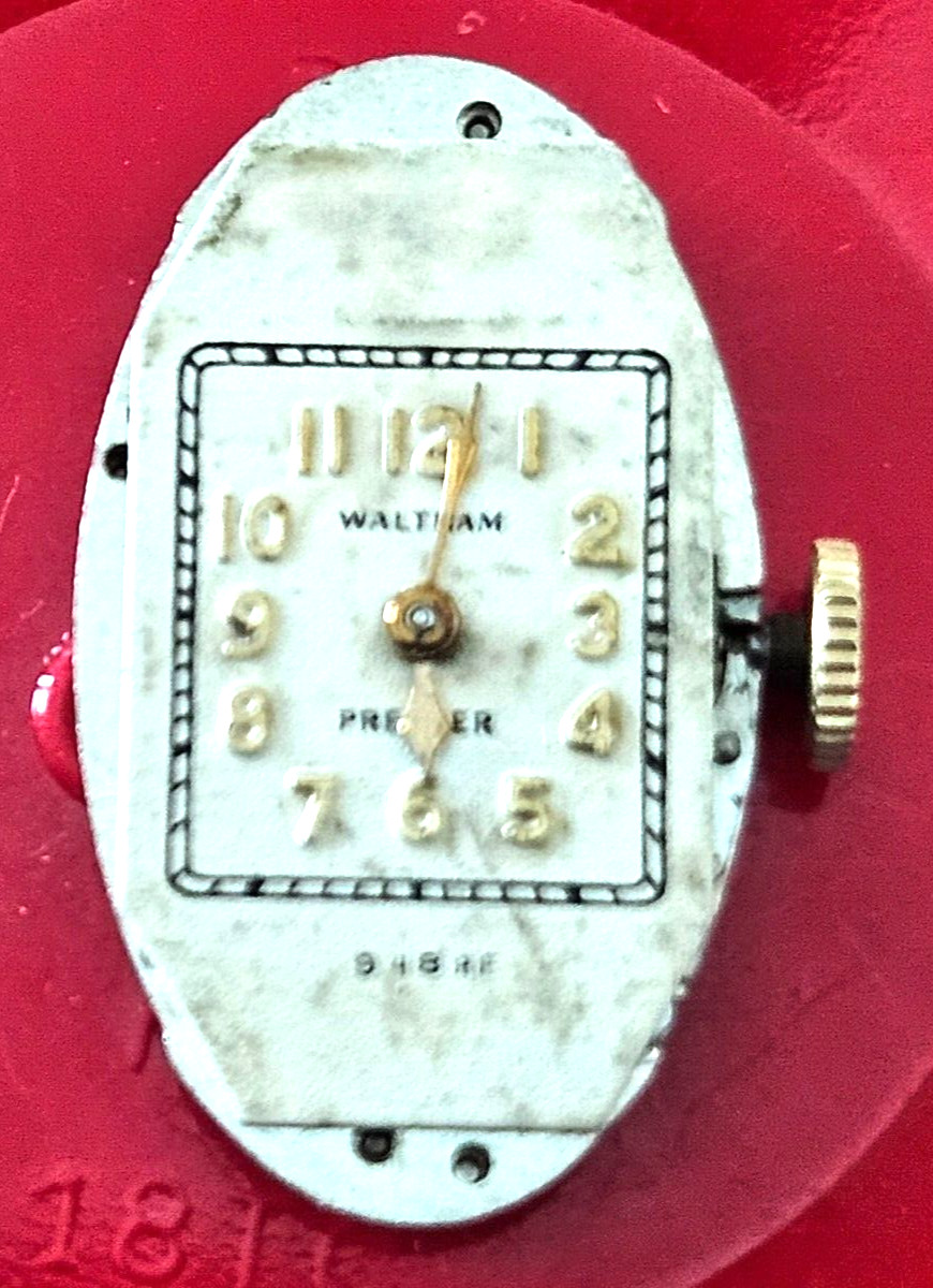 VINTAGE~1937 WALTHAM 665 PREMIER 6.5L~15J USA WATCH MOVEMENT (RUNNING)