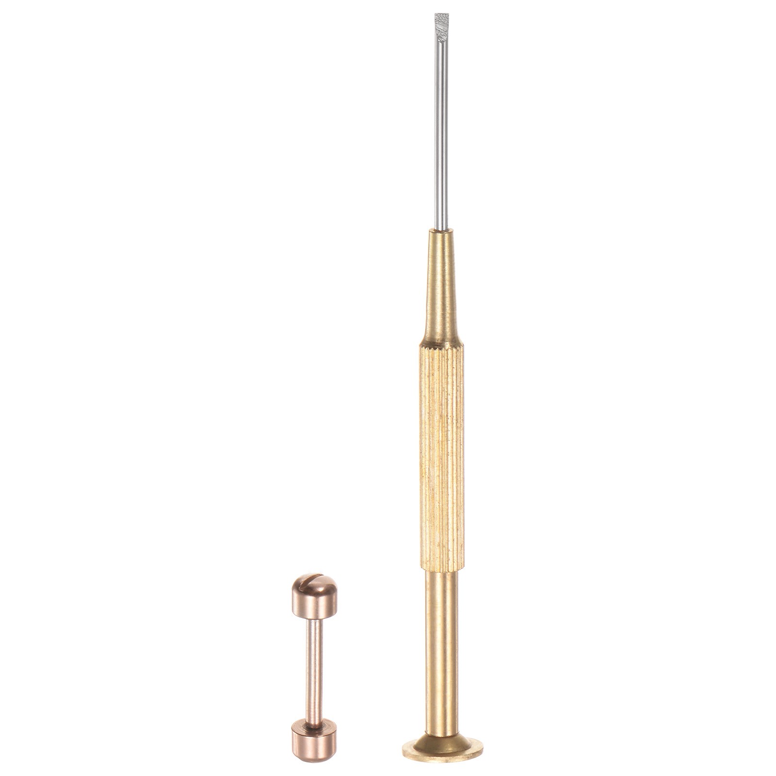 2 in 1 16mm Watch Screw Tube Rod with 2mm Slotted Screwdriver, Rose Gold