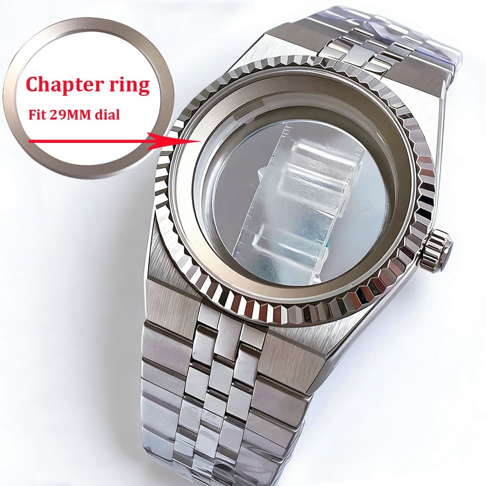 41mm Watch Case Bracelet Sapphire Fit NH35 NH36 for Land-Dweller Chapter Ring
