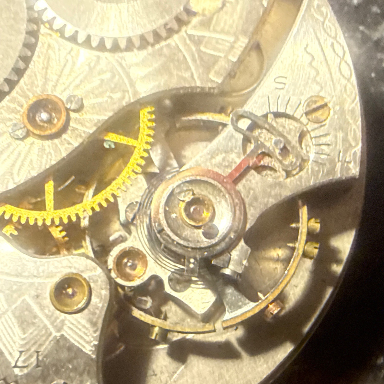 Vintage Waltham 17J Model 1894 Grade 225 Watch Movement With Dial Parts/Repair